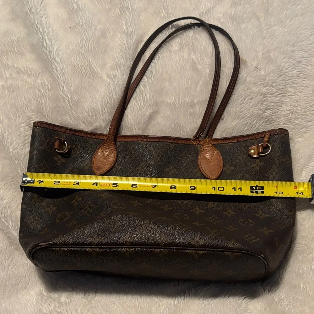 Louie Vuitton SD0048 LV Logo Neverfull MM Monogram Tote Authentic Designer Bag - Picture 5 of 17